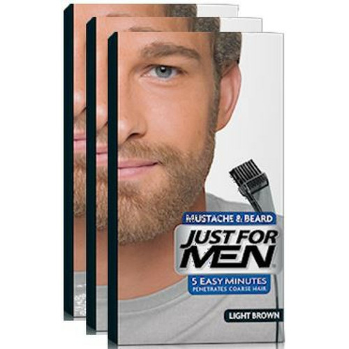 Just For Men - Colorations Barbe Châtain Clair - Pack 3 - Teinture barbe
