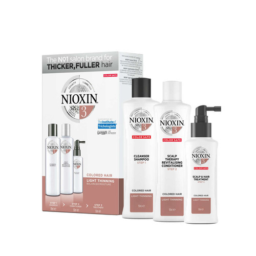 Nioxin - Kit anti-chute System 3 - Cheveux normaux à fins colorés - Shampoing cheveux fins homme