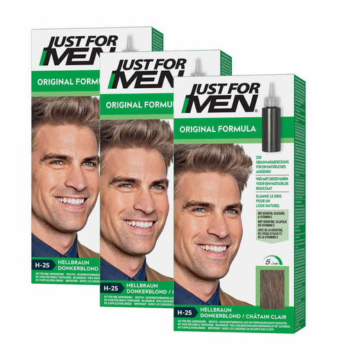 Just For Men - Colorations Cheveux Châtain Clair - Pack 3 - Just for men