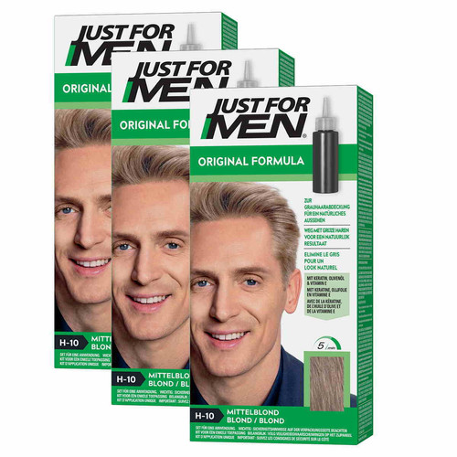 Just For Men - Colorations Cheveux Blond - Pack 3 - Coloration cheveux barbe just for men blond