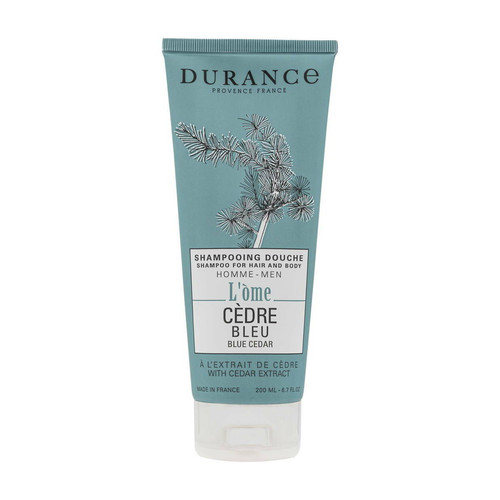 Durance - Shampooing Douche Cèdre Bleu - Soins cheveux homme