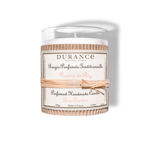 Durance - Bougie parfumée traditionnelle Durance Poudre de Riz - Bougies parfumees