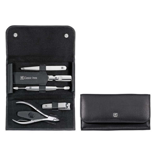 Zwilling - Etui A Manucure 5 Pièces - Cuir Noir - Coupe ongle zwilling