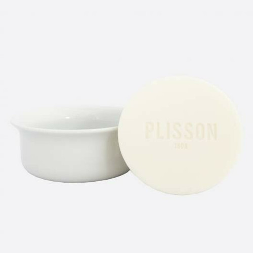 Plisson - Bol A Raser Porcelaine - Couvercle & Savon - Bol de rasage