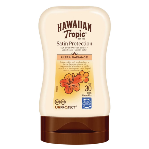 Hawaiian Tropic - Mini Lotion Satinée Solaire - Format voyage SPF 30 - Protection Solaire