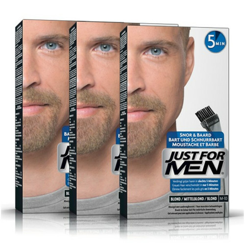 Just For Men - Pack 3 Colorations Barbe - Blond - Coloration cheveux barbe just for men