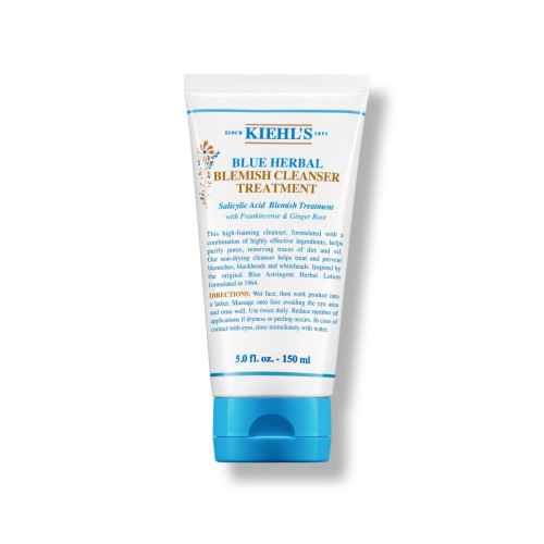 Kiehl's - Blue Herbal Gel Cleanser - Nettoyant Visage Purifiant Anti-Imperfections Pour Peaux Jeunes - Kiehls soins visage