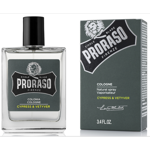 Proraso - Eau de Cologne Cyprès Vétiver - Coffret cadeau parfum homme