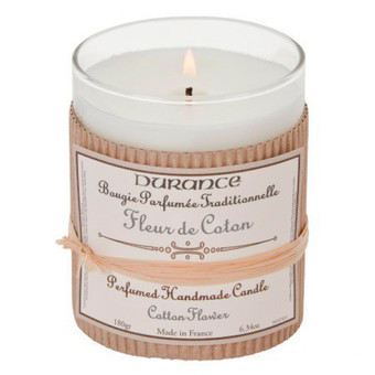 Durance - Bougie Traditionnelle DURANCE Parfum Fleur de Coton SWANN - Idées Cadeaux homme