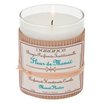 Durance - Bougie Traditionnelle DURANCE Parfum Fleur de Monoi SWANN - Cadeaux Noël pour homme