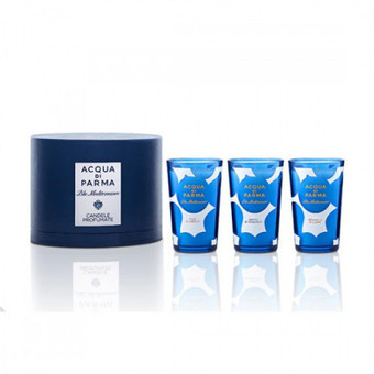 Acqua Di Parma - Blu Mediterraneo - Coffret 3 bougies - Coffret cadeau soin parfum