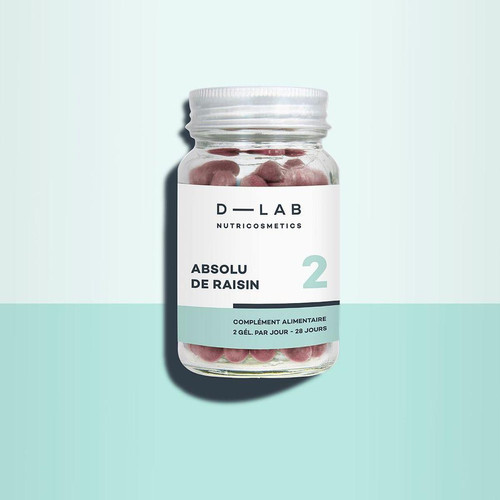 D-LAB Nutricosmetics - Soins Bouclier antioxydant - ABSOLU DE RAISIN - Produit bien etre sante