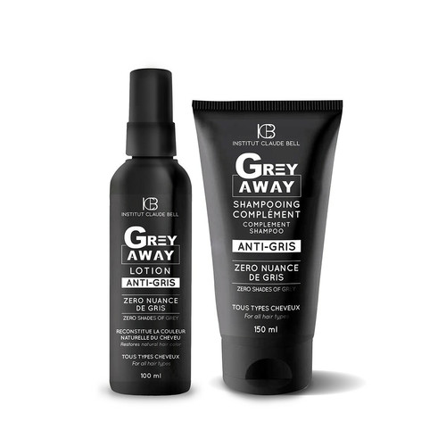 Claude Bell - Grey Away Zéro Nuance De Gris Shampoing & Lotion - Coloration cheveux & barbe