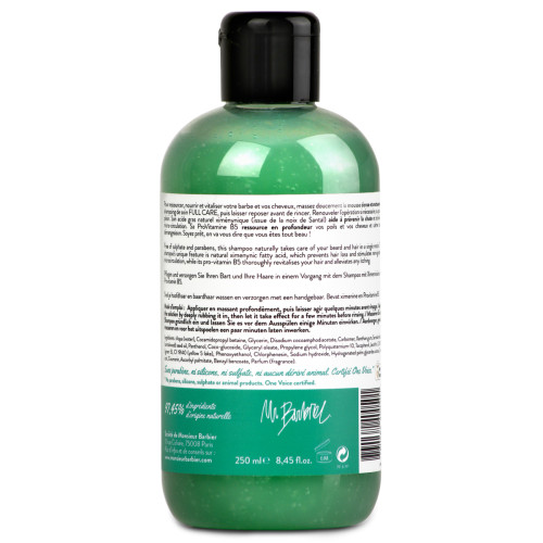  Shampoing naturel 2-en-1 barbe et cheveux Full Care (santal et pro-vitamine B5)