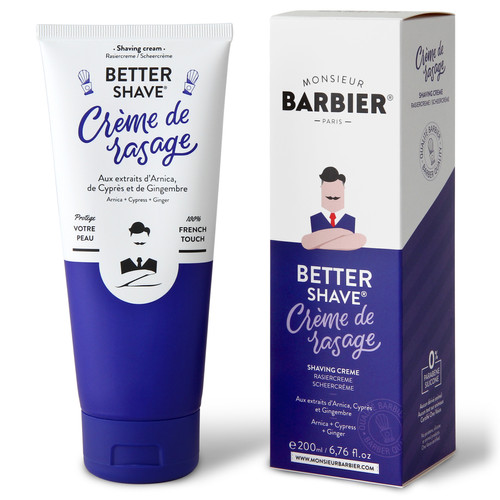 Crème à raser Better-Shave pour Peaux Sensibles (arnica, cyprès, gingembre)