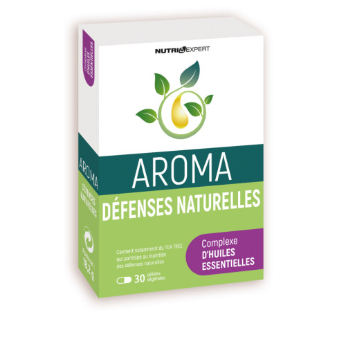 NUTRIEXPERT - Aroma Defenses Naturelles - Complexe D'huiles Essentielles  - 30 gélules végétales - Nutriexpert