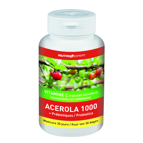 NUTRIEXPERT - Vitamine C Acerola 1000 - Booste Immunité - 60 comprimés - Produit bien etre sante