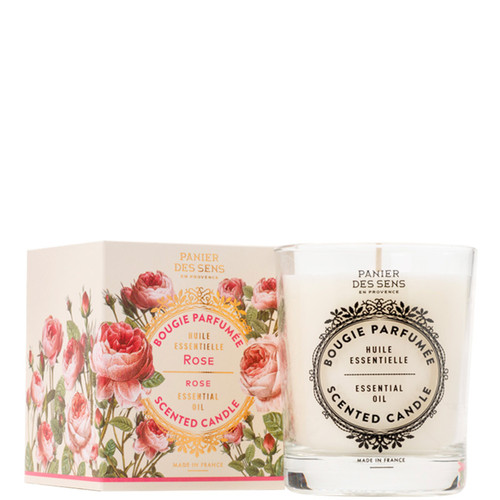 Panier des Sens - Rose Restructurante - Bougie parfumée - Idées cadeaux pour elle