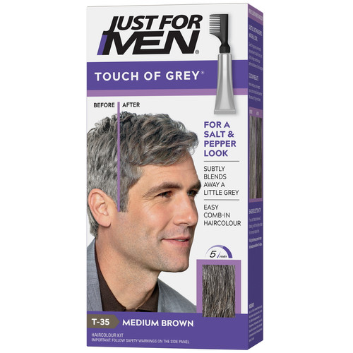 Just For Men - Coloration Cheveux Homme - Gris Châtain - Coloration cheveux barbe just for men gris