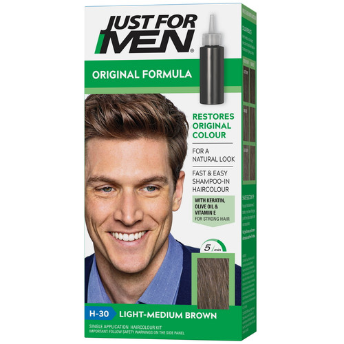Just For Men - Coloration Cheveux Homme - Châtain Moyen Clair - Stay at home