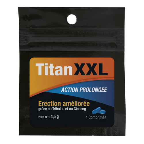 Labophyto - Titan XXL Erection prolongée 4 comprimés - Produit sommeil vitalite energie