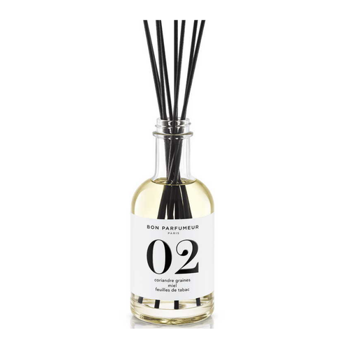 Bon Parfumeur - Diffuseur 02 Graine de Coriandre Miel Feuille de Tabac - Cadeaux Noël pour homme