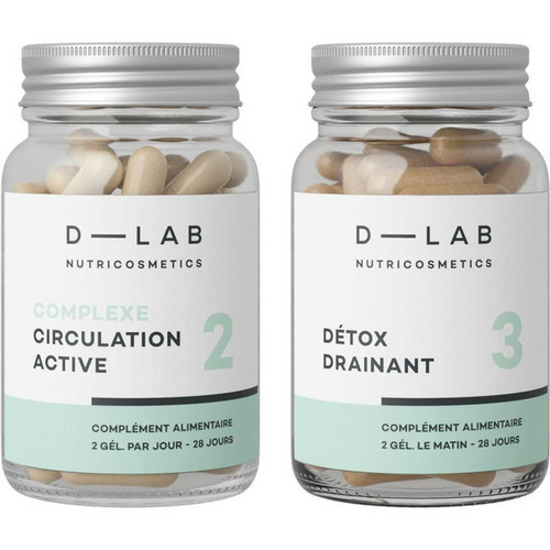 D-LAB Nutricosmetics - Duo Super-Drainant 1 Mois - Soin corps homme
