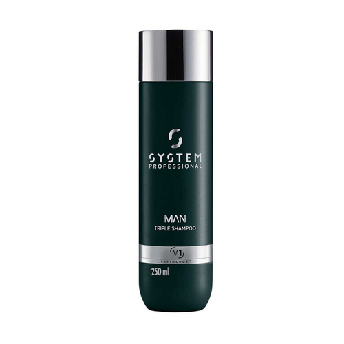 System Professional H - Shampoing Energy M1 Triple Action Cheveux, Corps Et Barbe - Soins cheveux homme