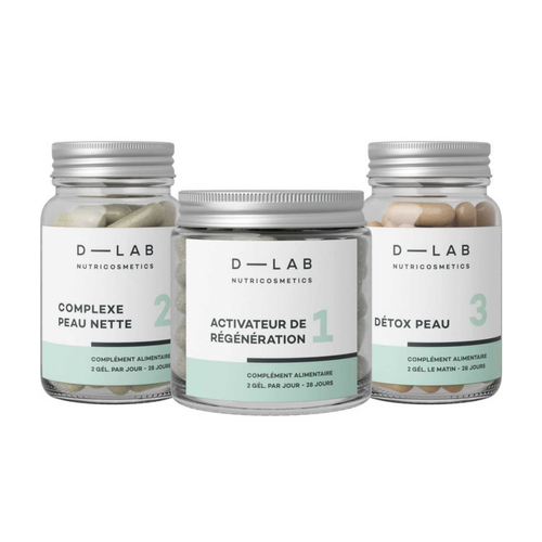 D-LAB Nutricosmetics - Programme Peau Parfaite 1 Mois - Peau Régénérée, Purifiée Et Matifiée - D lab nutricosmetics peau
