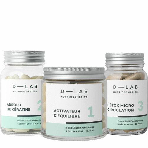D-LAB Nutricosmetics - Programme Masse-Capillaire - 1 mois - Cadeaux made in france