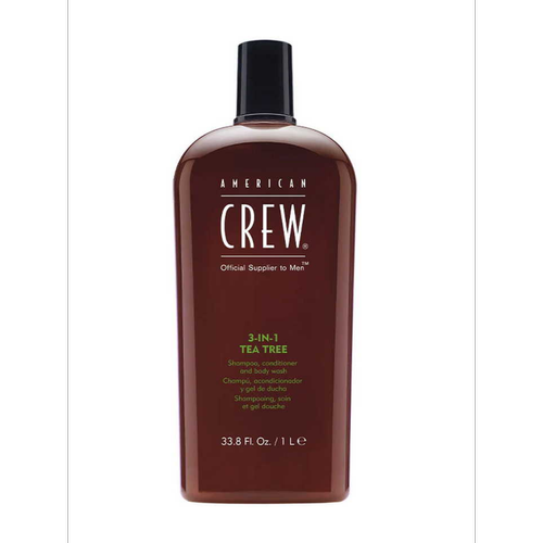 American Crew - Soin 3-En-1 Arbre à Thé : Shampoing, Après-Shampoing, Gel Douche - Nouveautes soin cheveux homme