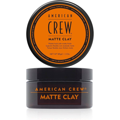 American Crew - MATTE CLAY™ Cire cheveux cheveux homme fixation moyenne à forte & fini mat et soyeux 85g - Cire de coiffage american crew