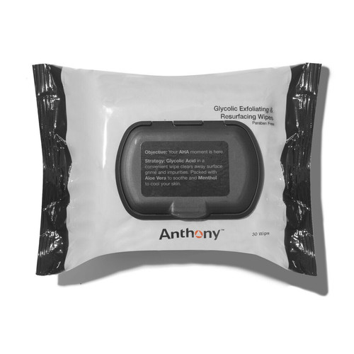 Anthony - Lingettes Exfoliantes & Resurfaçantes - 30 Lingettes - Vente flash