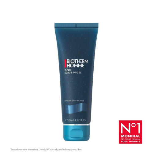 Biotherm Homme - T-Pur - Gel Exfoliant aux sels marins 125 ml anti-imperfection - Soin visage biotherm homme