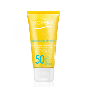 Crème solaire visage non collante SPF50 pour peau grasse