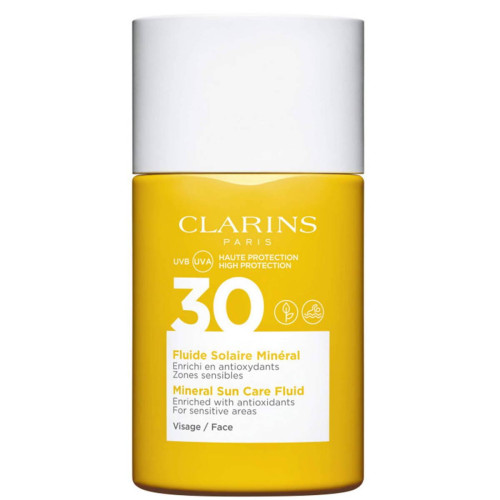 Clarins - FLUIDE SOLAIRE MINERAL SPF30 VISAGE - Clarins