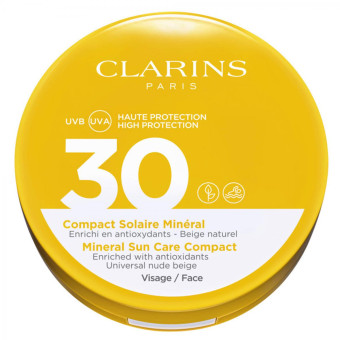 Clarins Men - COMPACT SOLAIRE MINERAL SPF30 VISAGE - Creme solaire autobronzant clarins