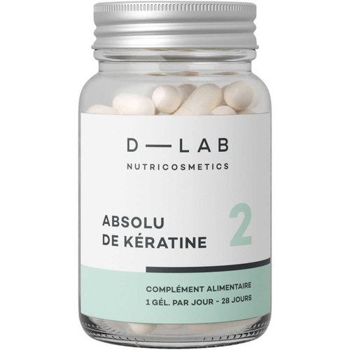 D-LAB Nutricosmetics - Absolu De Kératine - Anti-Chute & Réparation 1 Mois - Complement alimentaire beaute