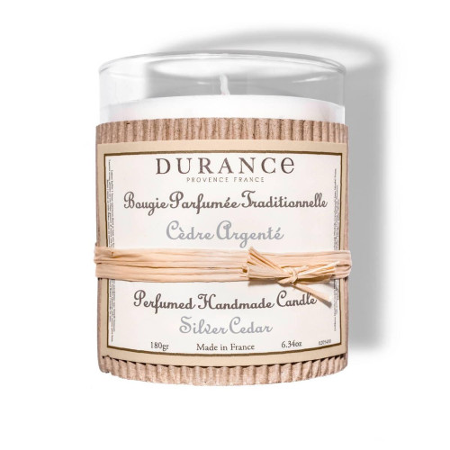 Durance - Bougie Traditionnelle DURANCE Parfum Cèdre Argenté SWANN - Parfums d'Ambiance