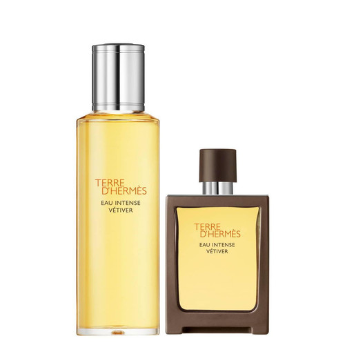Hermès - Coffret Terre d'Hermès Eau Intense Vétiver - Eau de Parfum + Recharge  - Parfums homme hermes