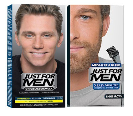 Just For Men - DUO COLORATION CHEVEUX & BARBE Châtain Clair - Just for men coloration barbe