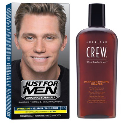 Just For Men - COLORATION CHEVEUX & SHAMPOING Châtain Clair - Coloration cheveux barbe just for men chatain clair