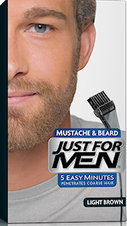 Just For Men - Coloration Barbe Châtain Clair - Couleur Naturelle - Soins cheveux homme