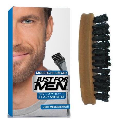 Just For Men - PACK COLORATION BARBE & BROSSE A BARBE - Coloration cheveux barbe just for men chatain clair