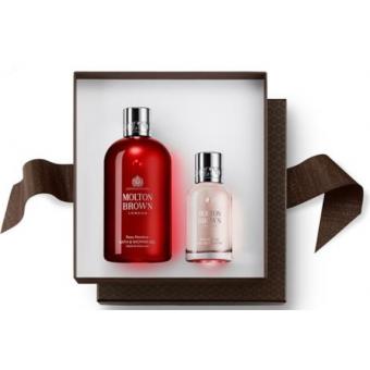 Molton Brown - Coffret Gel de douche et de bain - eau de toilette, rose absolue (300ml & 50ml) - Cadeaux Saint Valentin pour homme