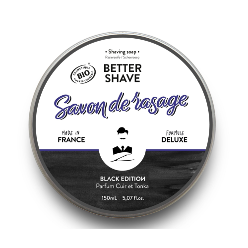 Monsieur Barbier -  Savon de rasage Traditionnel Better Shave Black Edition - Rasage soin barbe bio