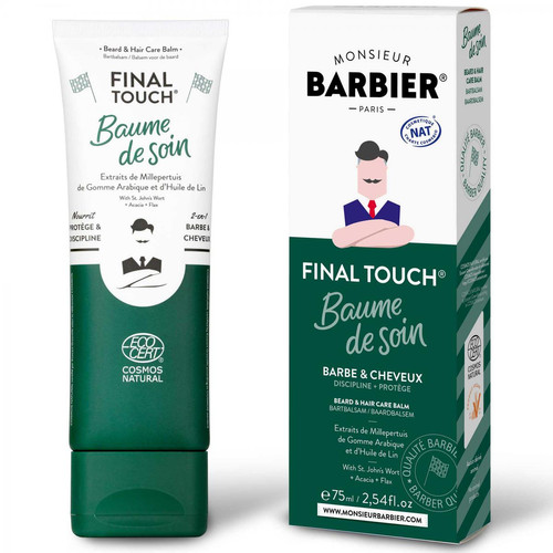 Monsieur Barbier - Baume à barbe et cheveux Final Touch certifié Ecocert Cosmos NAT - Produits pour entretenir sa barbe