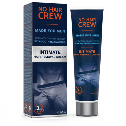 No Hair Crew - Crème Dépilatoire Zones Intimes de Haut Gamme Pour Homme - Hair Removal Intimate - Épilation corps homme