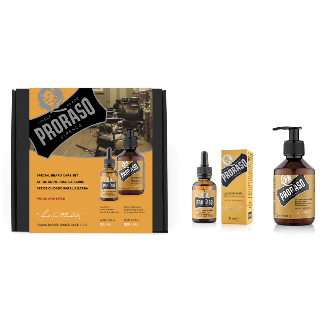 Kit Soin de la Barbe Duo Huile + Shampooing Wood and Spice