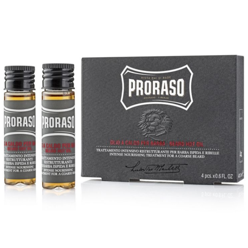 Proraso - Huile Chaude à Barbe 4x17ml - Produits pour entretenir sa barbe